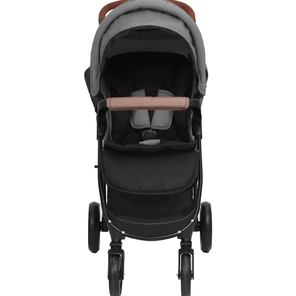 vidaXL Poussette pour bébé 2-en-1 Acier