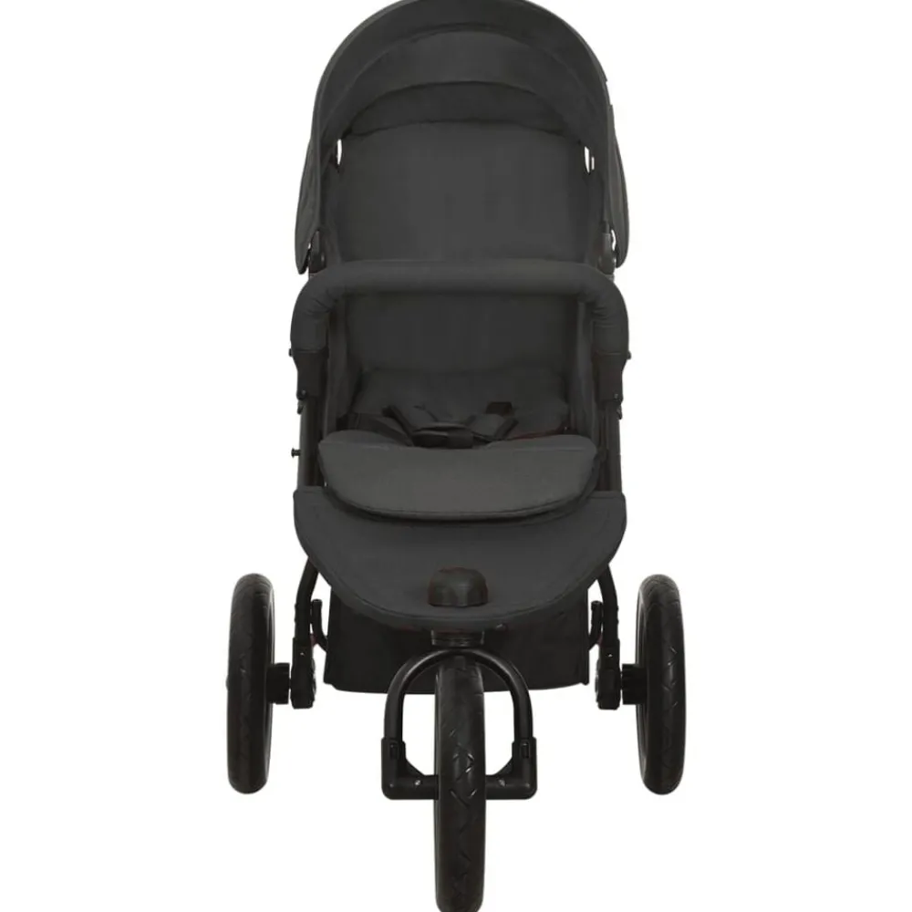 Transport De Bébés-vidaXL Poussette pour bébé Acier Anthracite