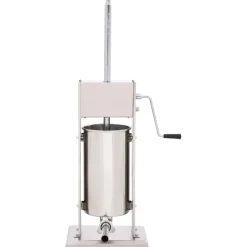 vidaXL Poussoir à saucisse manuel Argenté 15 L Acier inoxydable