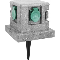 vidaXL Prise de jardin avec capteur crépusculaire Plastique