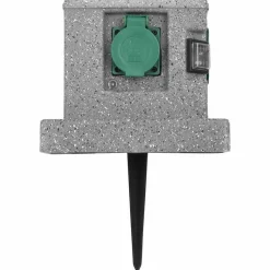 vidaXL Prise de jardin avec capteur crépusculaire Plastique