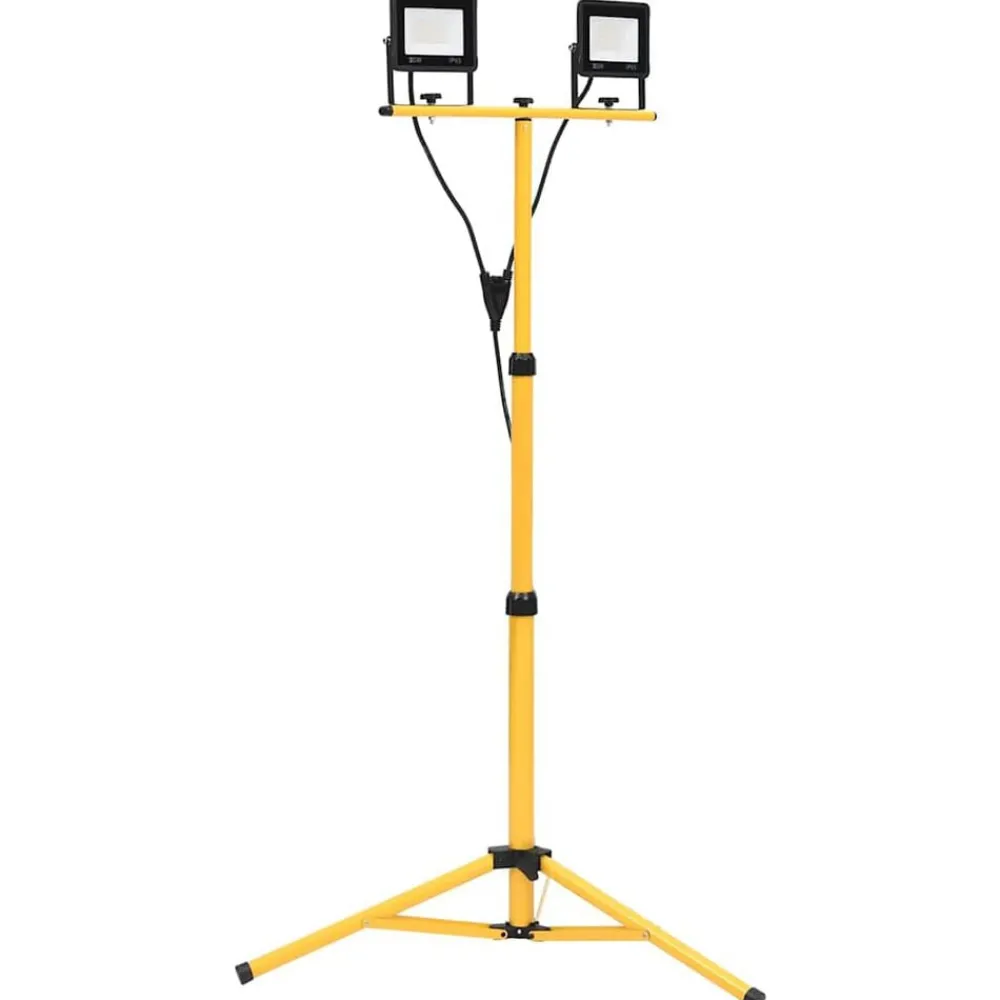 Luminaires-vidaXL Projecteur à LED avec trépied 2x20 W Blanc chaud