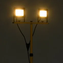 Luminaires-vidaXL Projecteur à LED avec trépied 2x20 W Blanc chaud