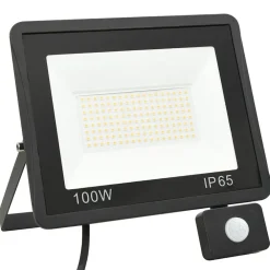 Luminaires-vidaXL Projecteur à LED avec capteur 100 W Blanc chaud