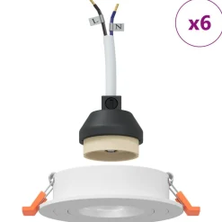 vidaXL Projecteur 6 pcs 9 x 9 x 2 cm Aluminium