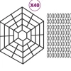 Décorations-vidaXL Protection d'étang 40 pcs Noir Polypropylène