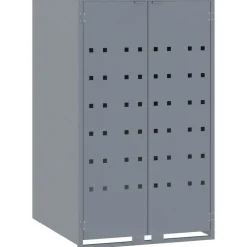 vidaXL Rangement à roulettes pour poubelles pour bac unique acier