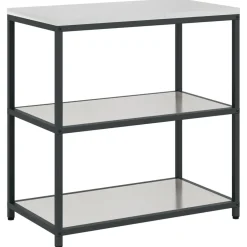 vidaXL Rangement de cuisine avec étagère Argent 90 x 50 x 92 cm Acier
