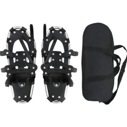 vidaXL Raquettes 3 en 1 Argent et noir 53,5 x 21 cm Aluminium et HDPE