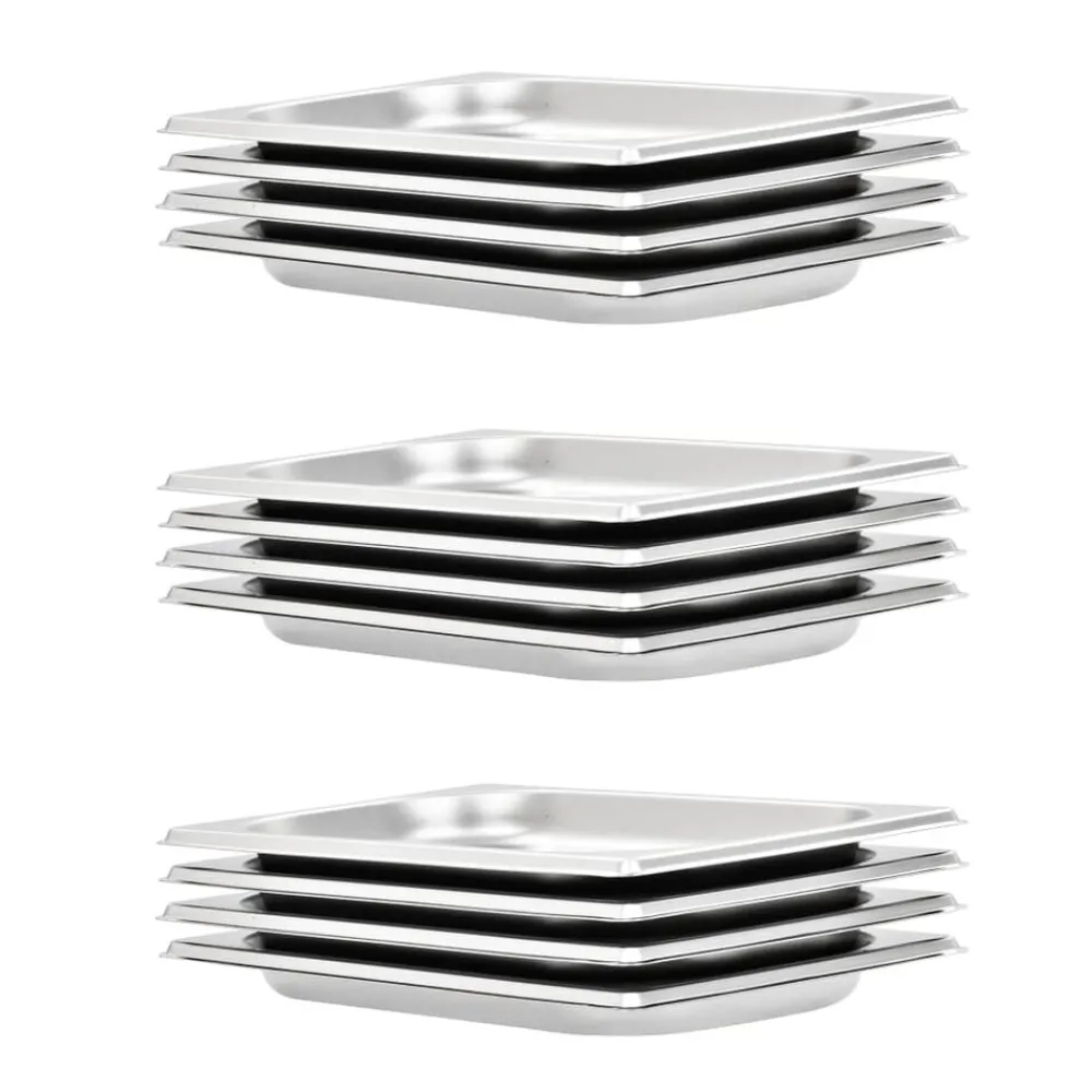 Arts De La Table & Arts Culinaires-vidaXL Récipients Gastronorm 12 pcs GN 1/4 20 mm Acier inoxydable