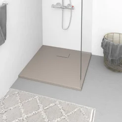 Plomberie-vidaXL Receveur de douche SMC 80x80 cm Marron