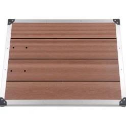 vidaXL Receveur de douche extérieur WPC Inox 80x62 cm