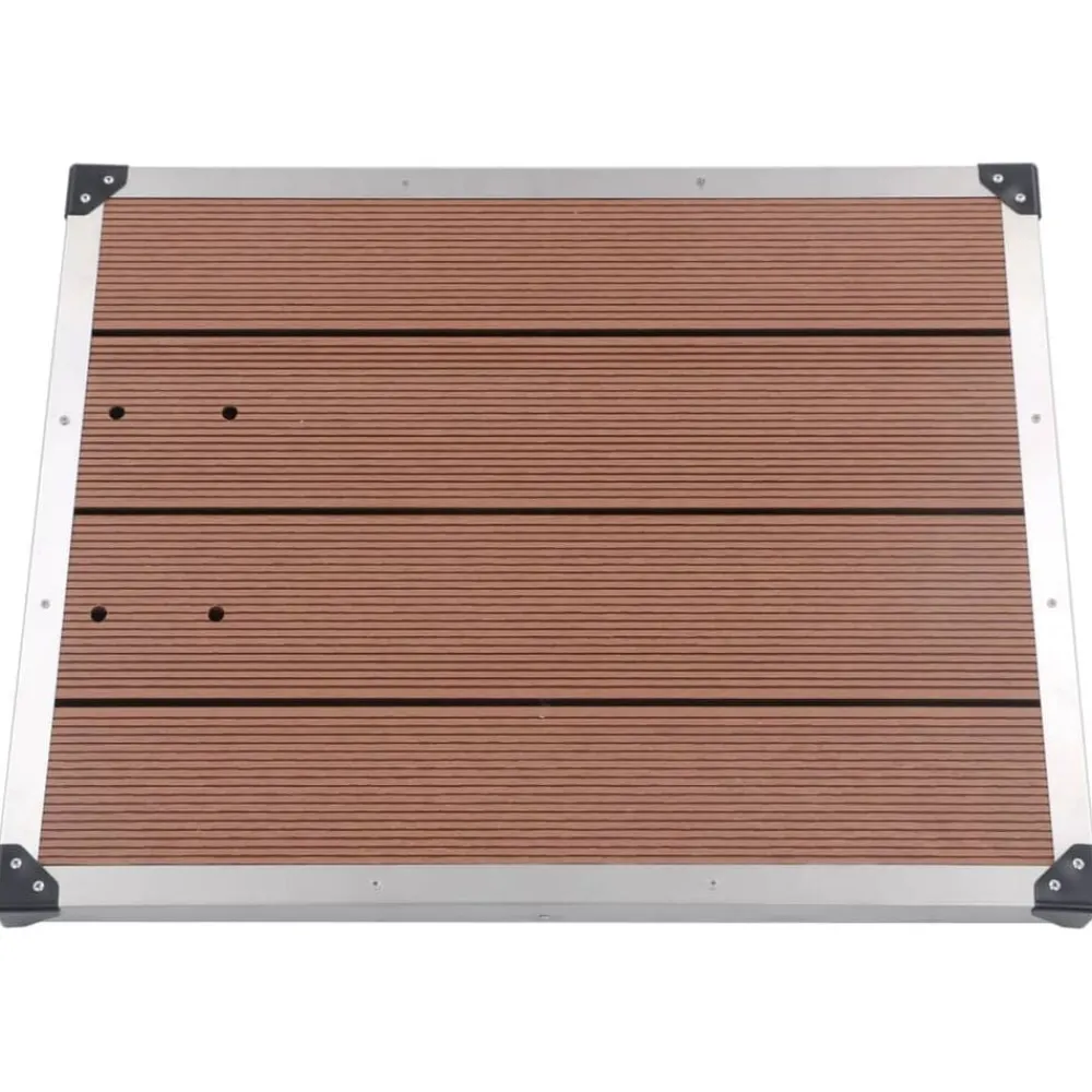 vidaXL Receveur de douche extérieur WPC Inox 80x62 cm