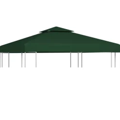 Pelouses & Jardins-vidaXL Recouvrement de remplacement d'auvent 310 g/m² 3 x 3 m Vert