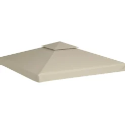 Pelouses & Jardins-vidaXL Recouvrement de remplacement d'auvent 310 g/m² 3x3 m Beige
