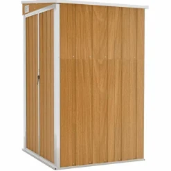 Pelouses & Jardins-vidaXL Remise de jardin murale 118x100x178 cm Acier galvanisé Marron
