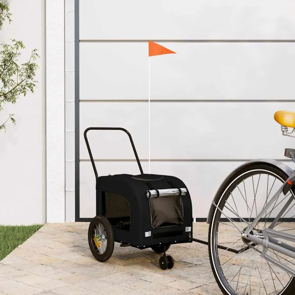 vidaXL Remorque de vélo pour animaux 124,5 x 63,5 x 53 cm