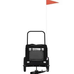 vidaXL Remorque de vélo pour animaux 124,5 x 63,5 x 53 cm