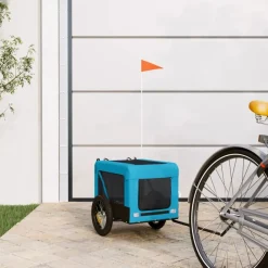 Articles Pour Animaux De Compagnie-vidaXL Remorque de vélo pour animaux de compagnie et noir Bleu