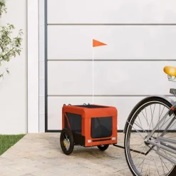 vidaXL Remorque de vélo pour animaux de compagnie et noir
