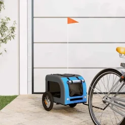 Articles Pour Animaux De Compagnie-vidaXL Remorque de vélo pour animaux de compagnie et gris Bleu