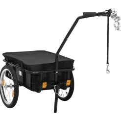 vidaXL Remorque de vélo/chariot à main 155x60x83 cm acier