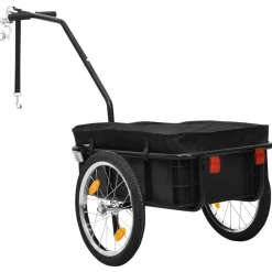 vidaXL Remorque de vélo/chariot à main 155x60x83 cm acier
