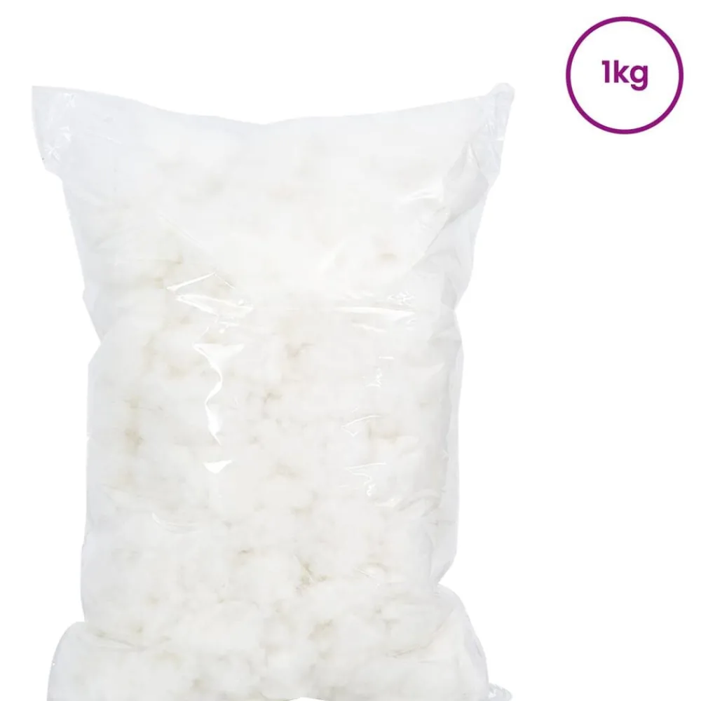 vidaXL Remplissage en Fibre Blanc 1 kg Polyester