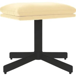 vidaXL Repose-pied Blanc crème 60x60x36 cm Velours