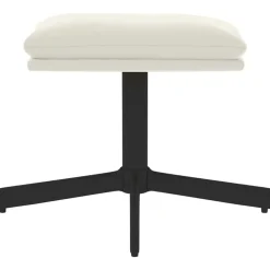 vidaXL Repose-pied Blanc crème 60x60x36 cm Velours