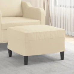 vidaXL Repose-pied Crème 60x50x41 cm Tissu