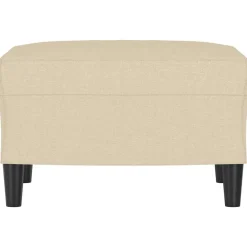 vidaXL Repose-pied Crème 60x50x41 cm Tissu