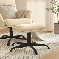 vidaXL Repose-pied Crème 60x60x36 cm Tissu