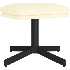 Poufs-vidaXL Repose-pied Crème 60x60x36 cm Similicuir Cr&egrave;me