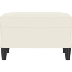 Poufs-vidaXL Repose-pied Crème 60x50x41 cm Velours Crème