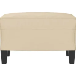 vidaXL Repose-pied Crème 60x50x41 cm Tissu microfibre