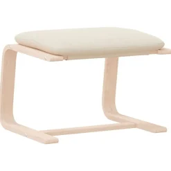 Poufs-vidaXL Repose-pied Crème 51x41x40 cm Tissu Cr&egrave;me