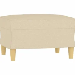 vidaXL Repose-pied Crème 60x50x41 cm Tissu