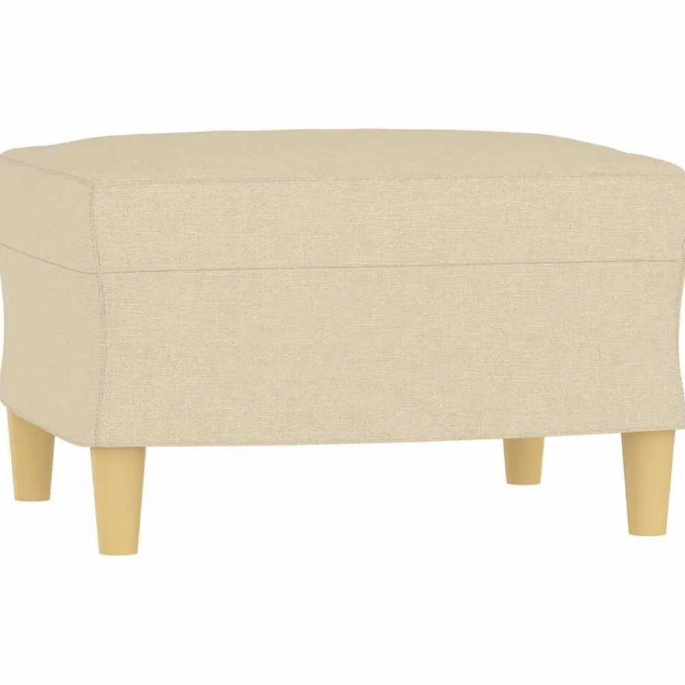 vidaXL Repose-pied Crème 60x50x41 cm Tissu