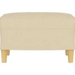 vidaXL Repose-pied Crème 60x50x41 cm Tissu