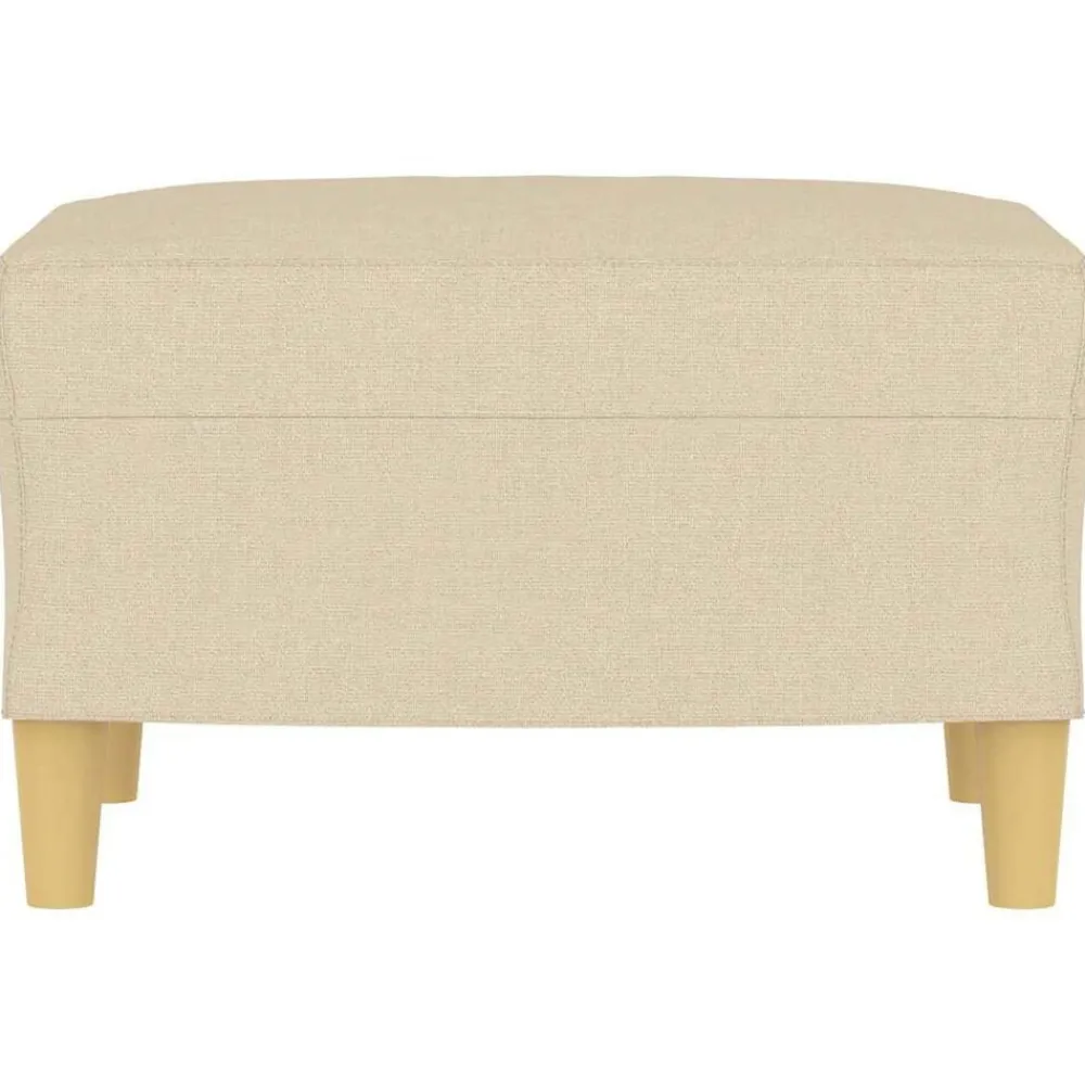 vidaXL Repose-pied Crème 60x50x41 cm Tissu