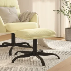 vidaXL Repose-pied Crème 60x60x36 cm Similicuir