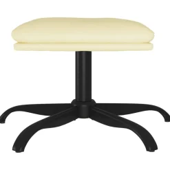 vidaXL Repose-pied Crème 60x60x36 cm Similicuir
