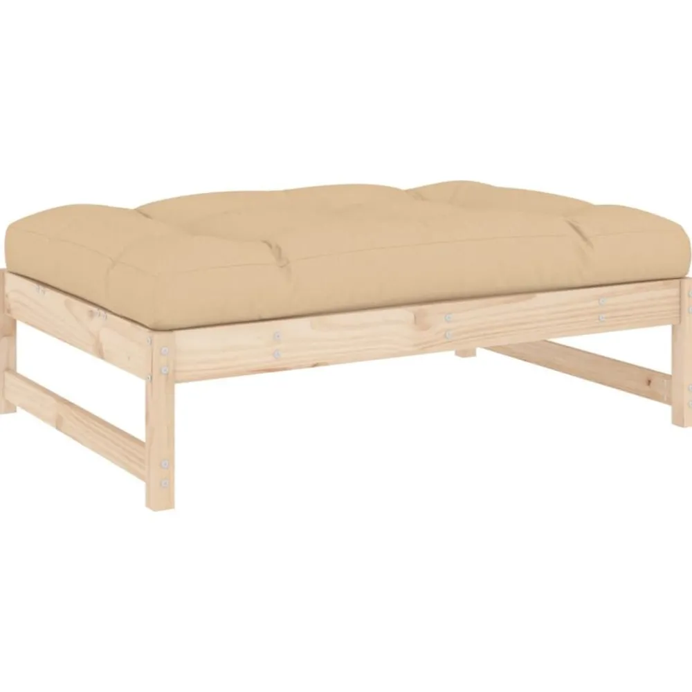 vidaXL Repose-pied de jardin 120x80 cm bois de pin massif