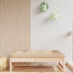 vidaXL Repose-pied de jardin 120x80 cm bois de pin massif