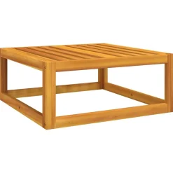 vidaXL Repose-pied de jardin coussin bois massif d'acacia