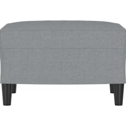 Poufs-vidaXL Repose-pied 60x50x41 cm Tissu Gris clair