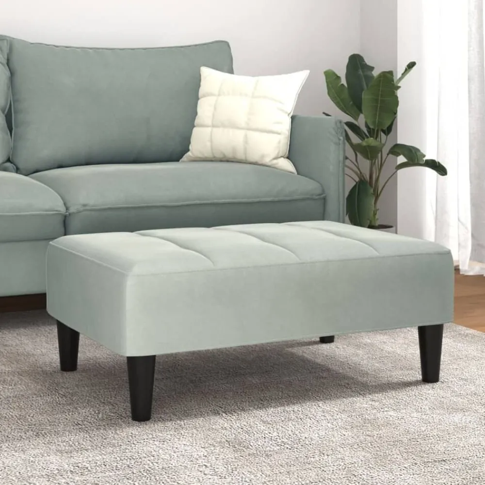 vidaXL Repose-pied 77x55x31 cm velours