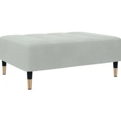 Poufs-vidaXL Repose-pied 77x55x31 cm velours Gris clair