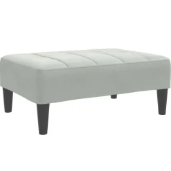 Poufs-vidaXL Repose-pied 77x55x31 cm velours Gris clair